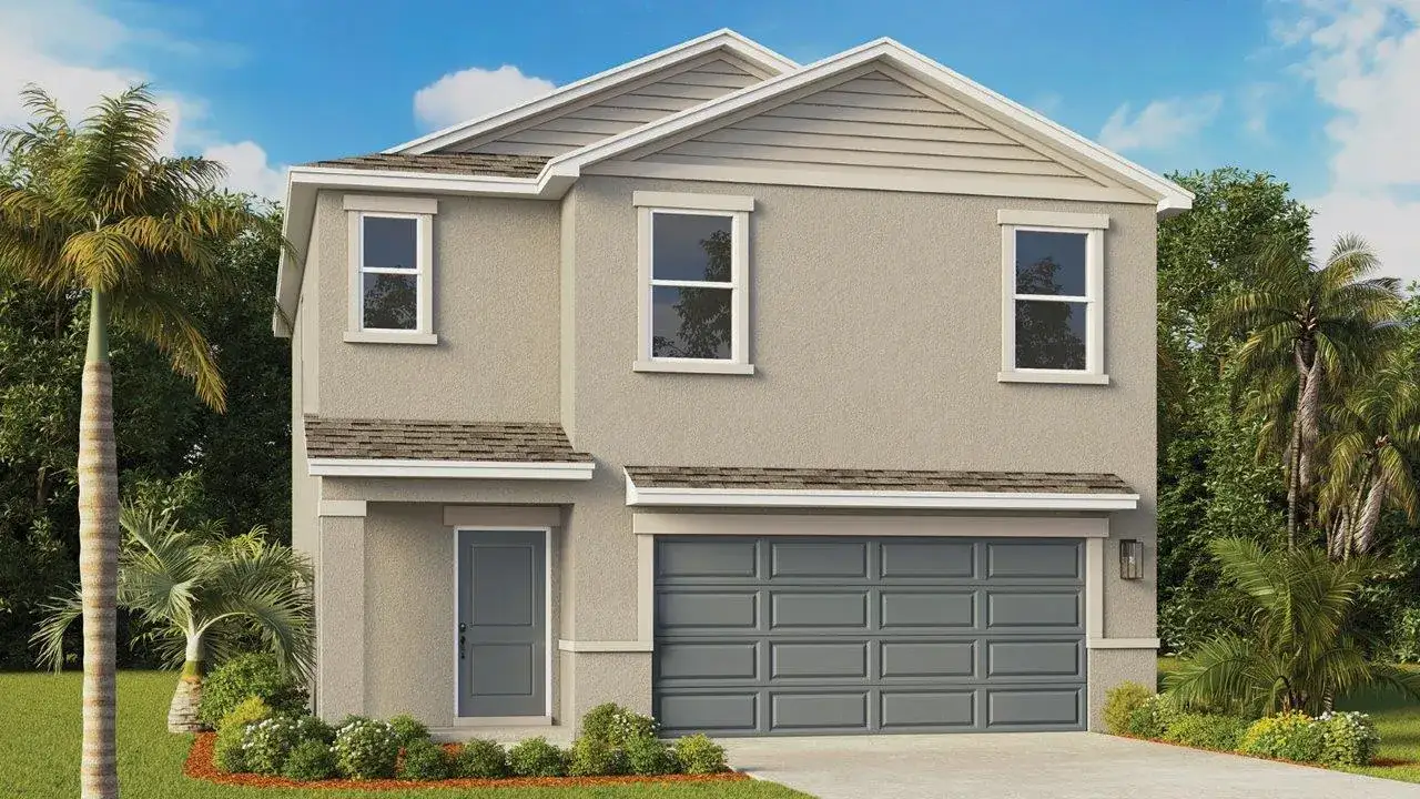 Representative exterior photo of a completed home built from the Crestview by D.R. Horton in Mirror Lake Village, Fruitland Park, FL (Image 2).