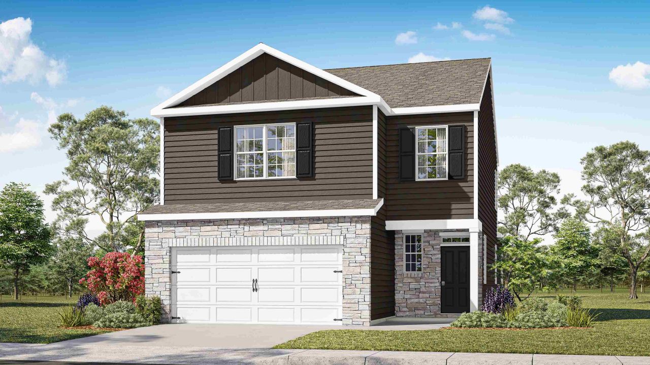 Representative exterior photo of a completed home built from the MANNING by D.R. Horton in Reserve at Hickory Ridge, Columbia, TN (Image 2).