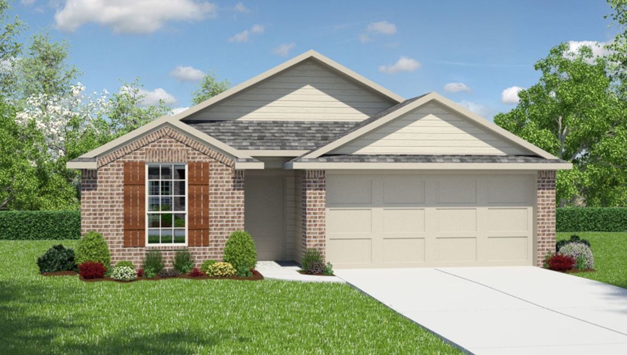 Representative exterior photo of a completed home built from the The Brown by D.R. Horton in Brookstone Creek, San Antonio, TX (Image 2).