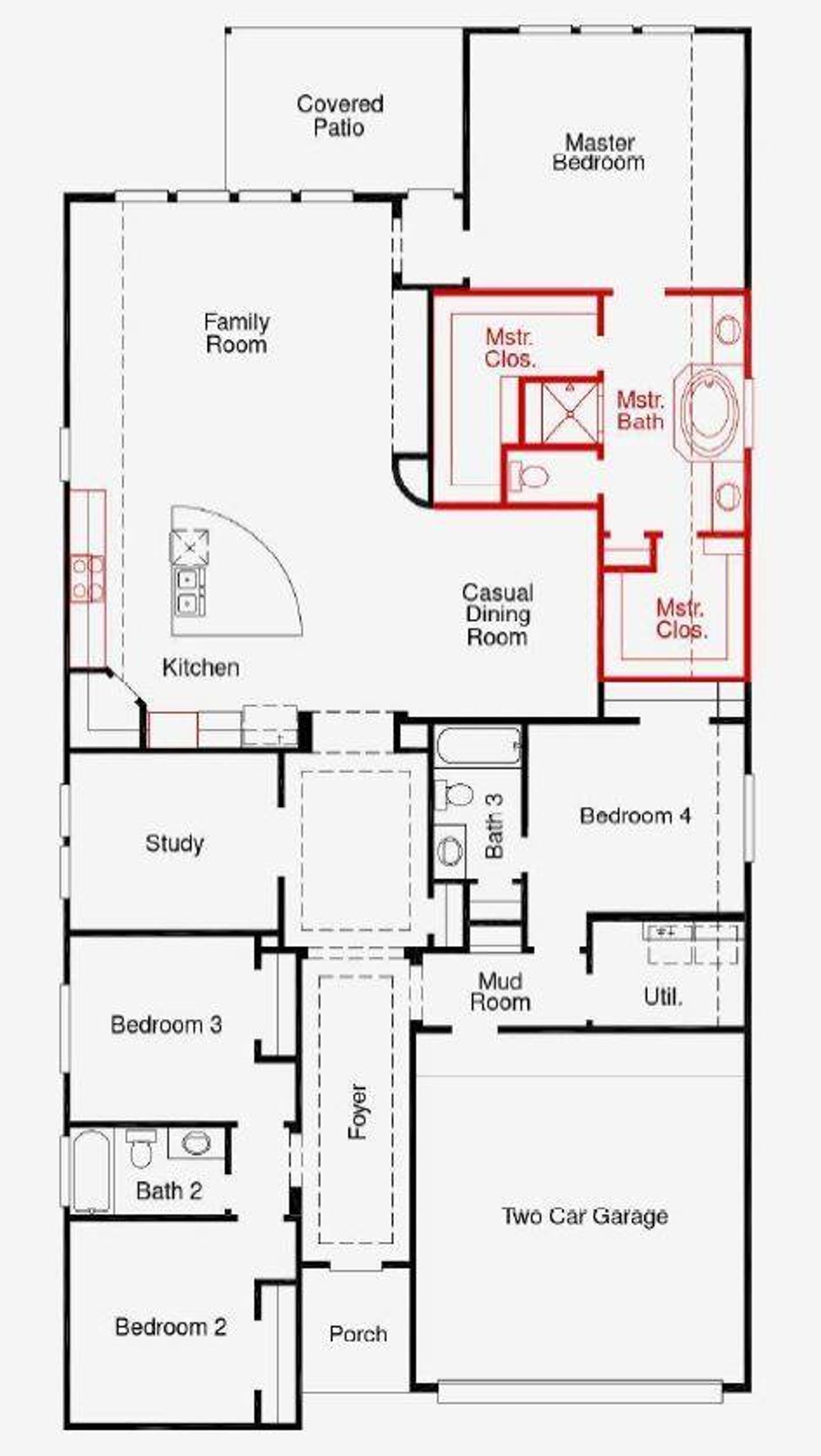 2D floor plan layout of this home in , Spring, TX (Image 2).
