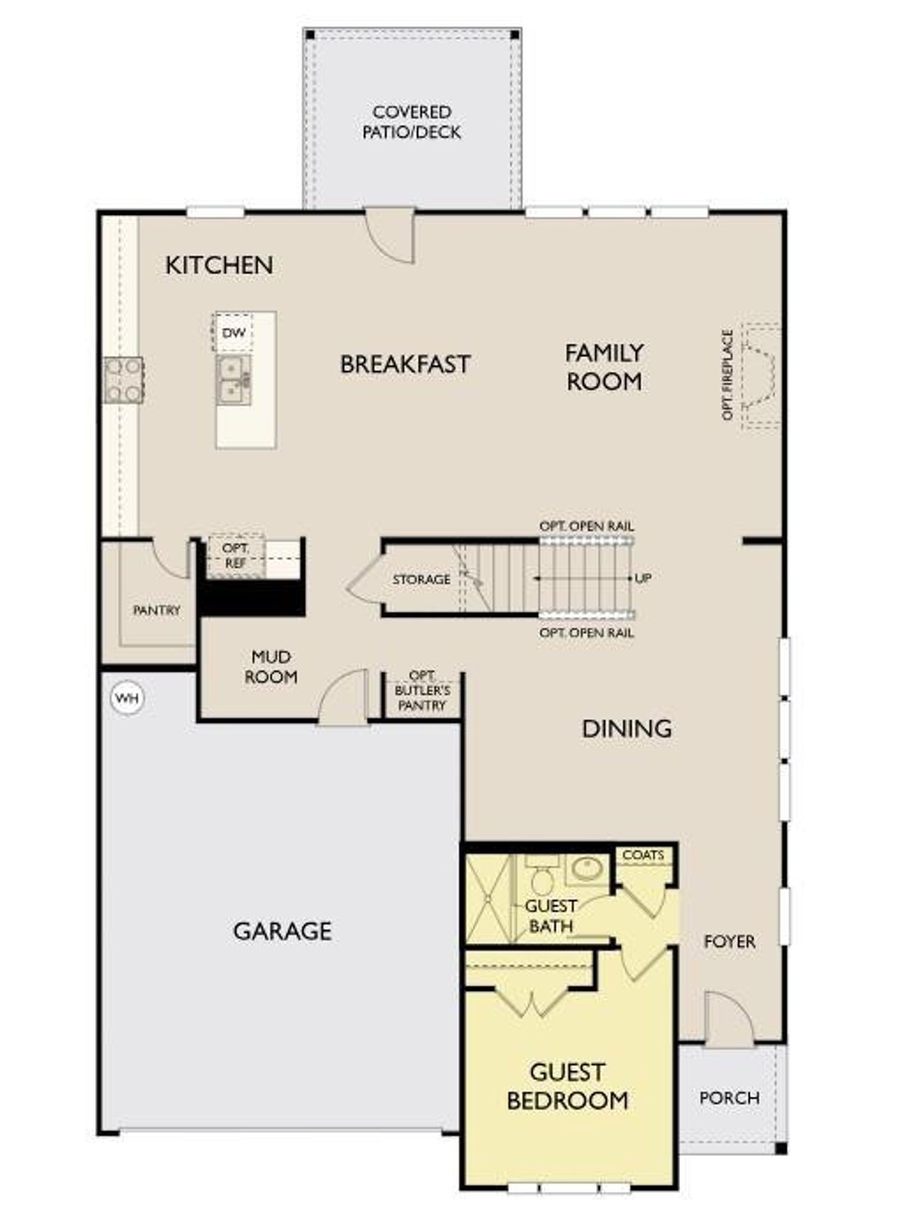 2D floor plan layout of this home in Eastlyn Crossing, Flowery Branch, GA (Image 2).