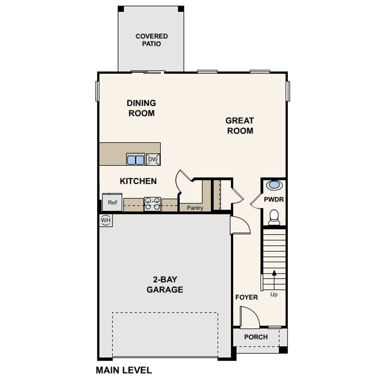 2D floor plan layout of this home in Entrada del Toro at Rancho Sahuarita, Sahuarita, AZ (Image 2).