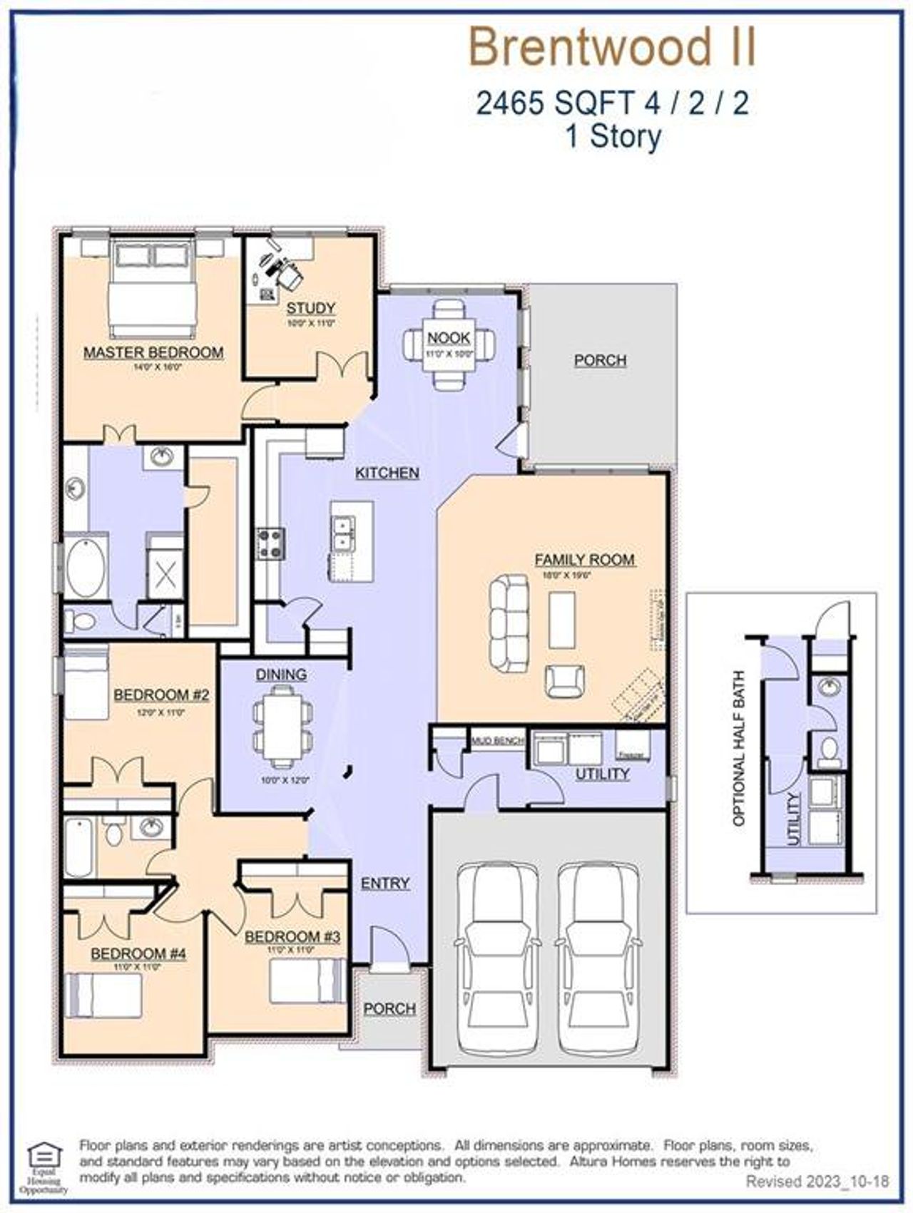 Brentwood II Floorplan -Representative Brentwood II Floorplan -Representative