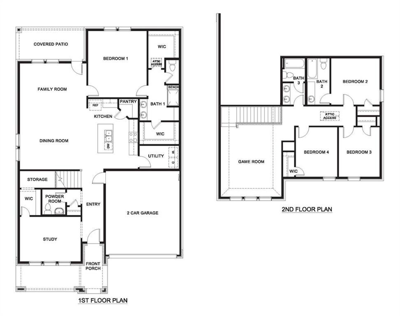 2D floor plan layout of this home in Augusta Square, Fort Worth, TX (Image 2).