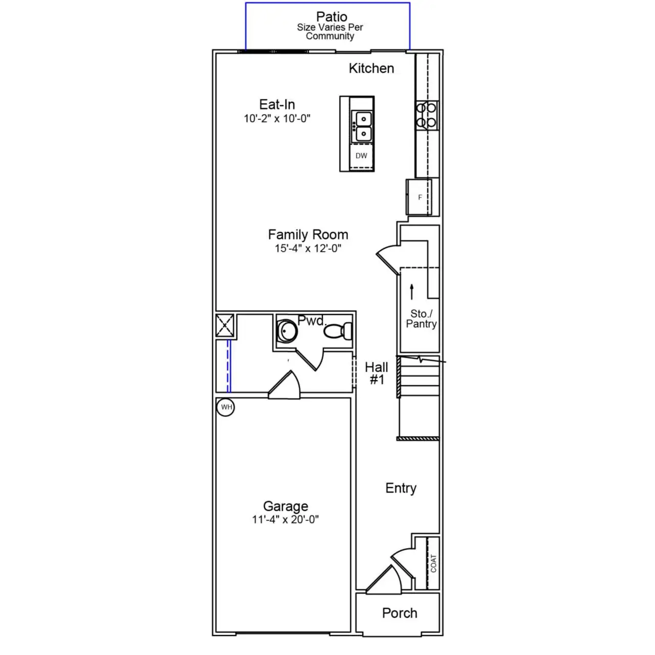 2D floor plan layout of this home in Edwards Station, Taylors, SC (Image 2).