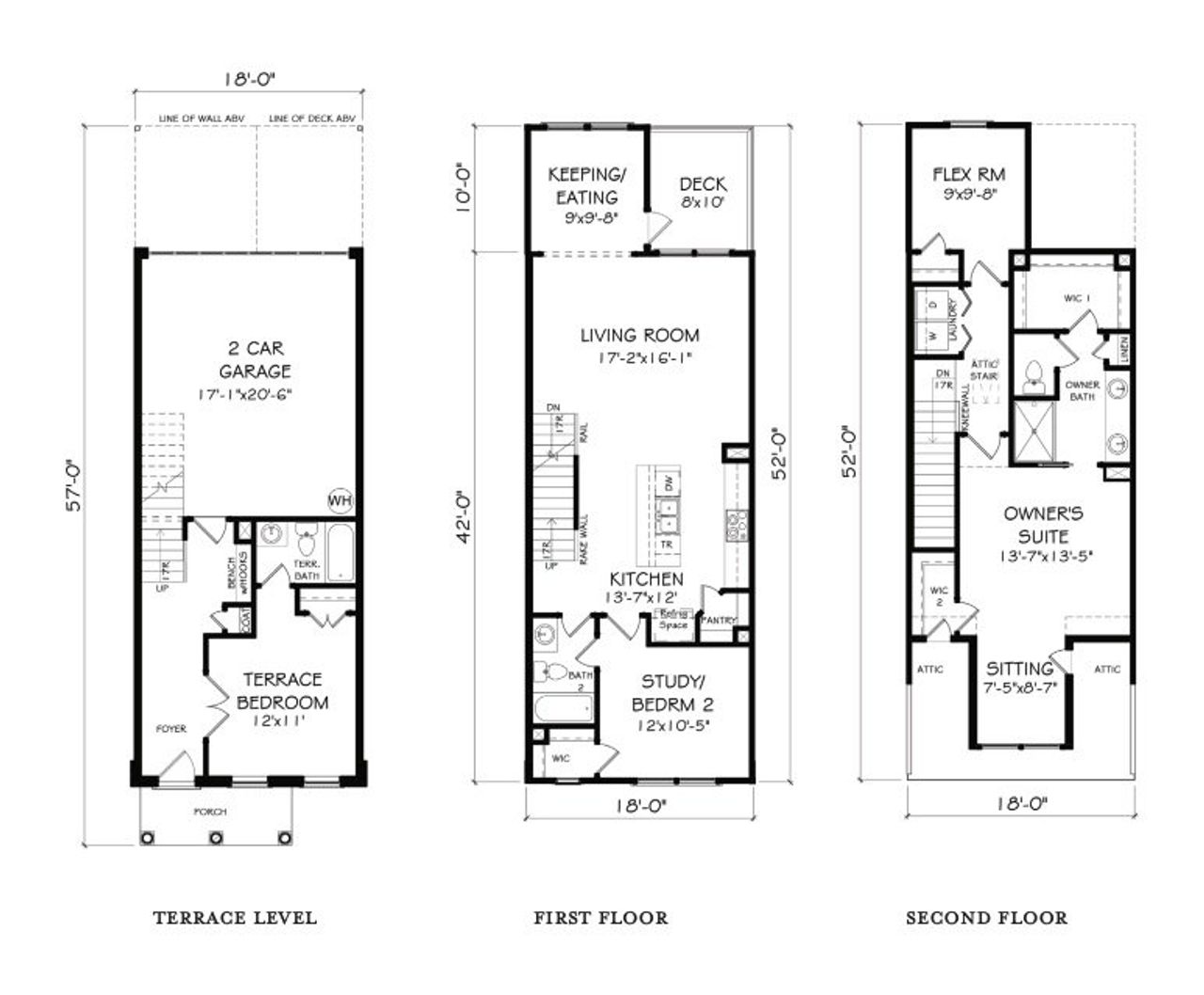 2D floor plan layout for the The Greenfield by JW Collection in The Village at River Green, Canton, GA (Image 2).