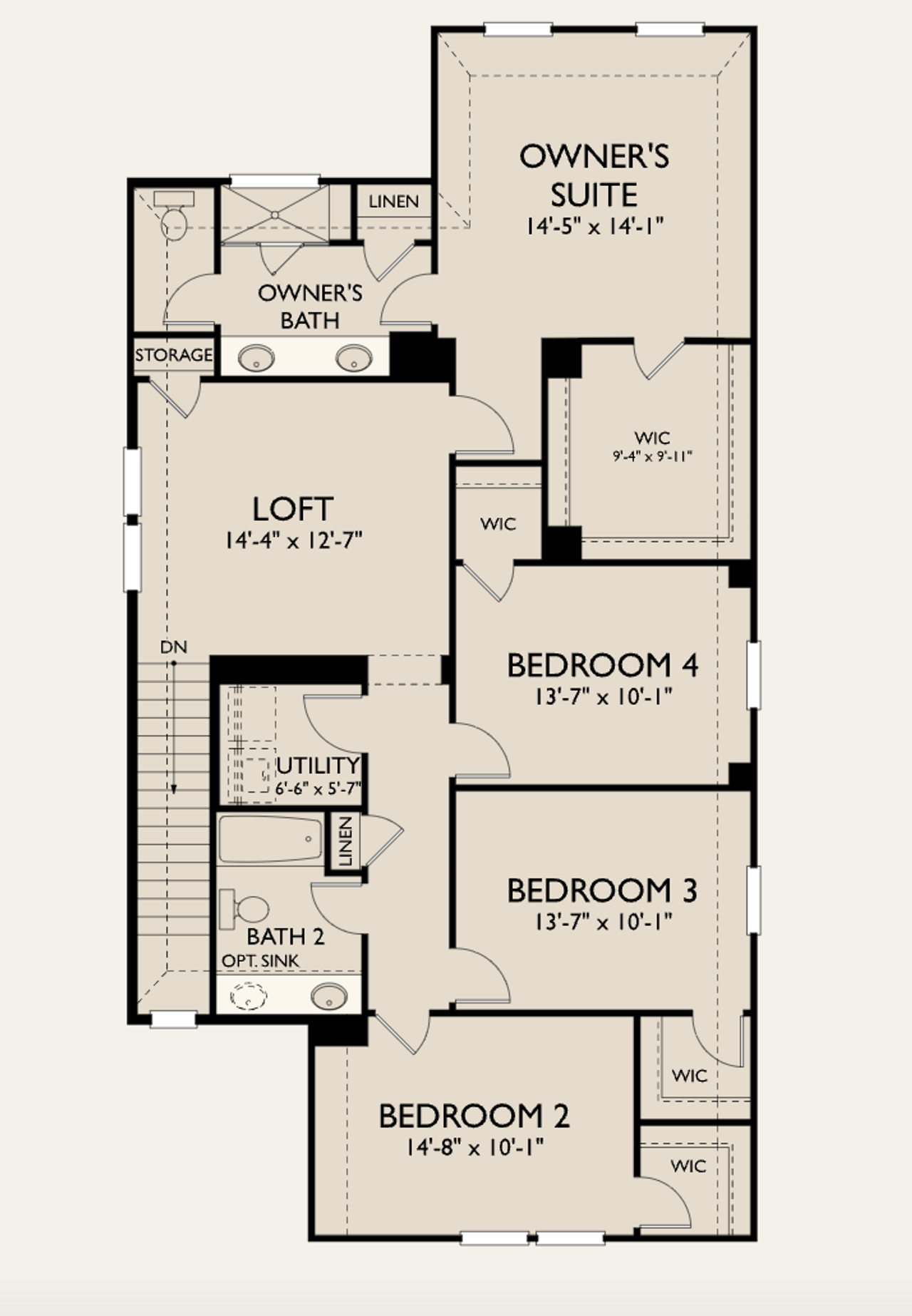 2D floor plan layout for the Conroe by Ashton Woods in The Homestead at Lariat, Liberty Hill, TX (Image 2). 2D floor plan layout for the Conroe by Ashton Woods in The Homestead at Lariat, Liberty Hill, TX (Image 2).