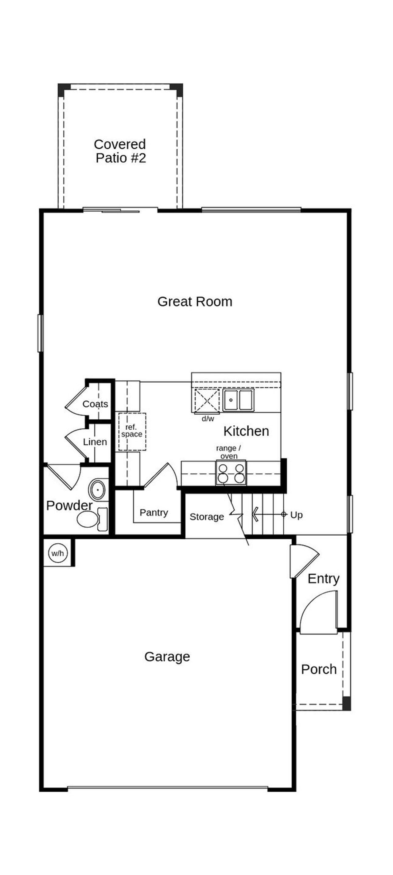 2D floor plan layout of this home in Mirador Point, Tucson, AZ (Image 2).