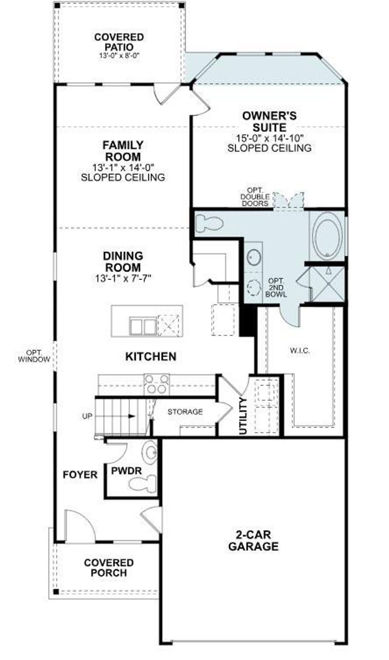 2D floor plan layout of this home in Pinewood at Grand Texas, New Caney, TX (Image 2).