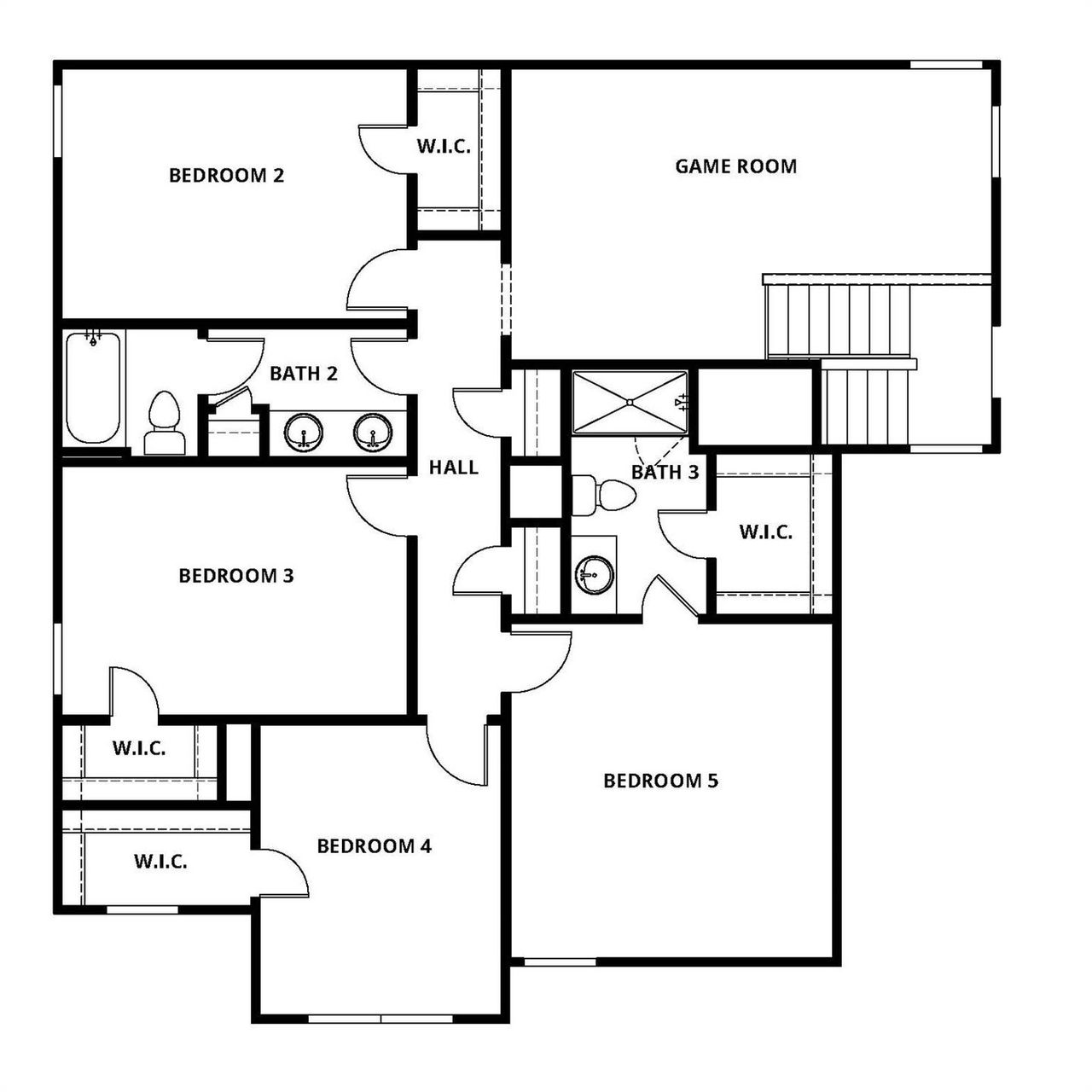 2D floor plan layout of this home in Colson Ranch, Jarrell, TX (Image 2).