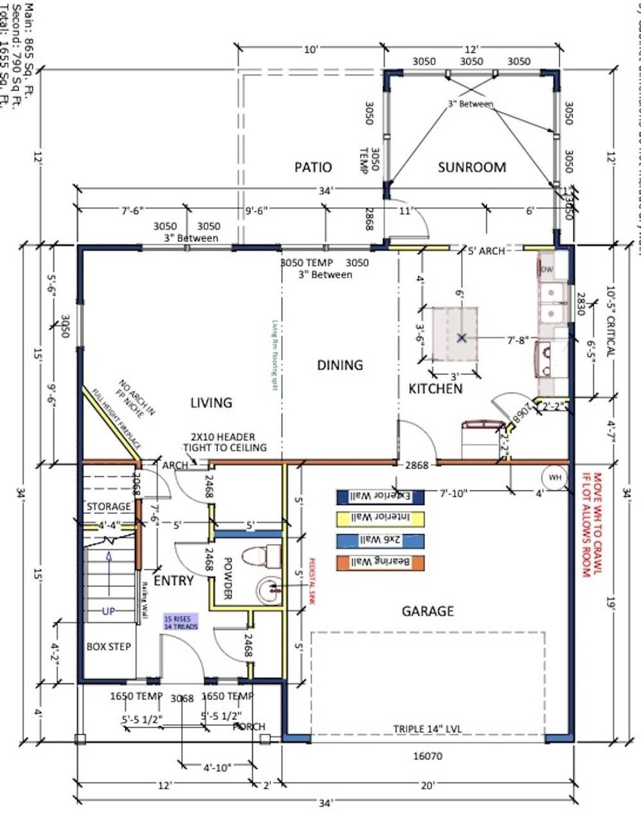 2D floor plan layout of this home in New Prospect Haven, Inman, SC (Image 2).