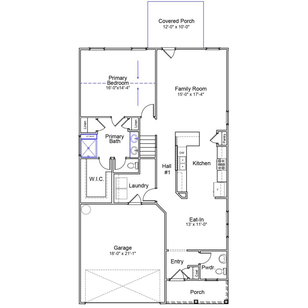 2D floor plan layout of this home in Bluefield, Lexington, SC (Image 2).
