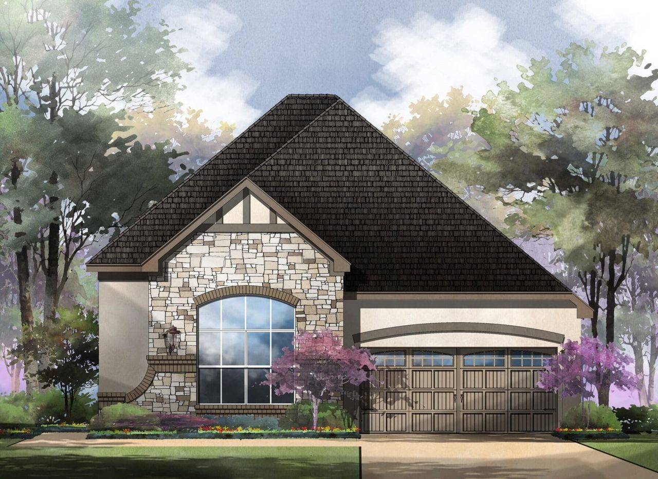 Capri Floor Plan in Willis Ranch, San Antonio | Sitterle Homes Elevation B Capri Floor Plan in Willis Ranch, San Antonio | Sitterle Homes Elevation B