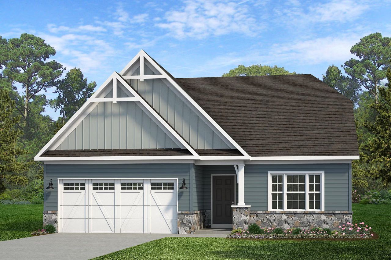 2D floor plan layout for the Caldwell by Keystone Custom Homes in Lakestone Cove Waterfront, Belmont, NC (Image 2).