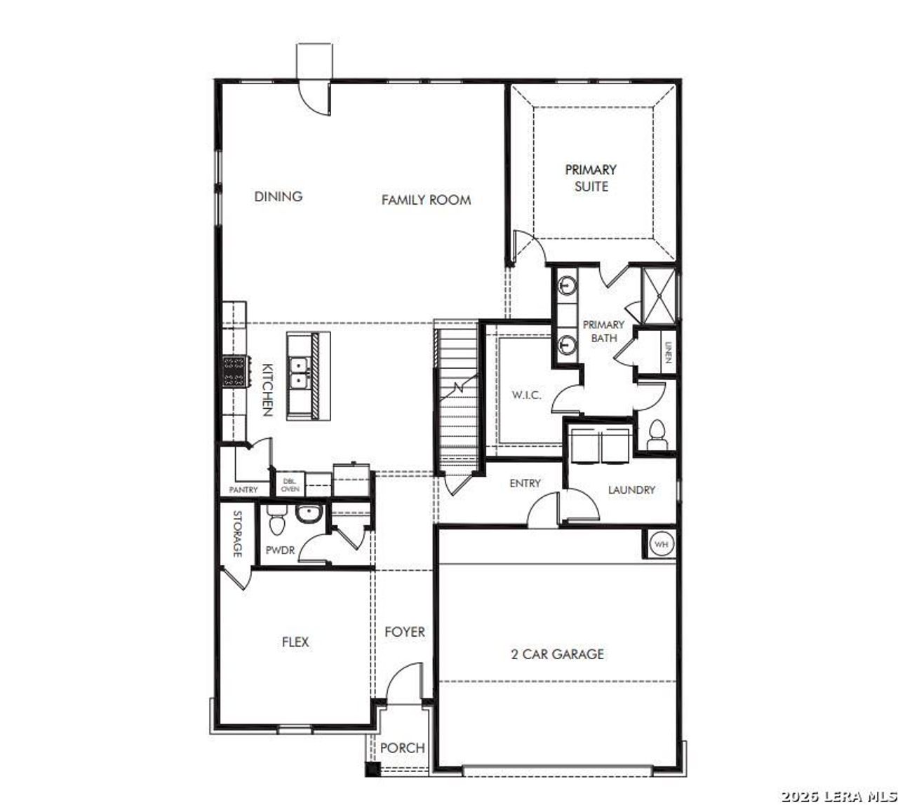 2D floor plan layout of this home in Legendary Trails - Classic Series, Cibolo, TX (Image 2). 2D floor plan layout of this home in Legendary Trails - Classic Series, Cibolo, TX (Image 2).