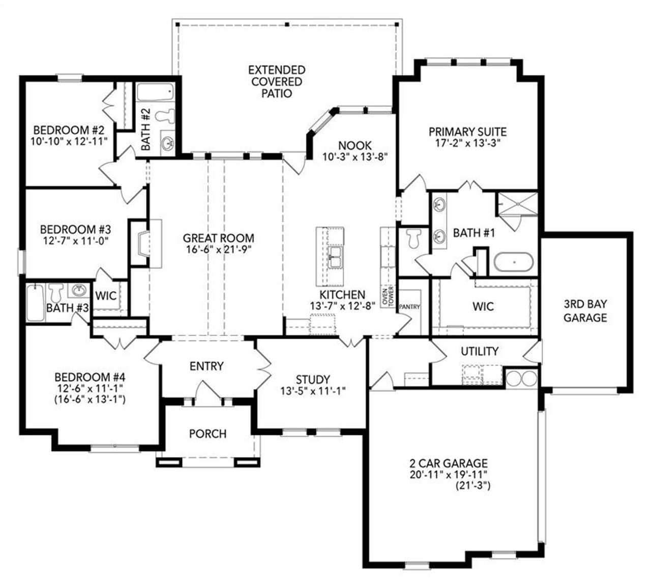 2D floor plan layout of this home in Joshua Meadows, Joshua, TX (Image 2). 2D floor plan layout of this home in Joshua Meadows, Joshua, TX (Image 2).