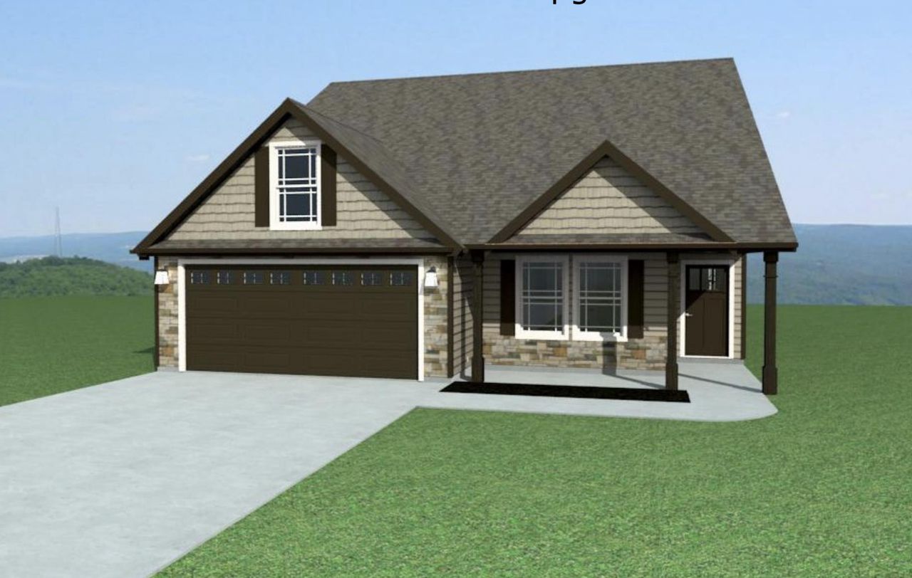 Exterior rendering of this home design in Bent Tree, Gaffney, SC (Image 2).