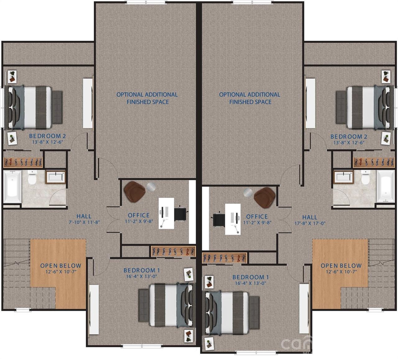 2D floor plan layout of this home in , Asheville, NC (Image 2).