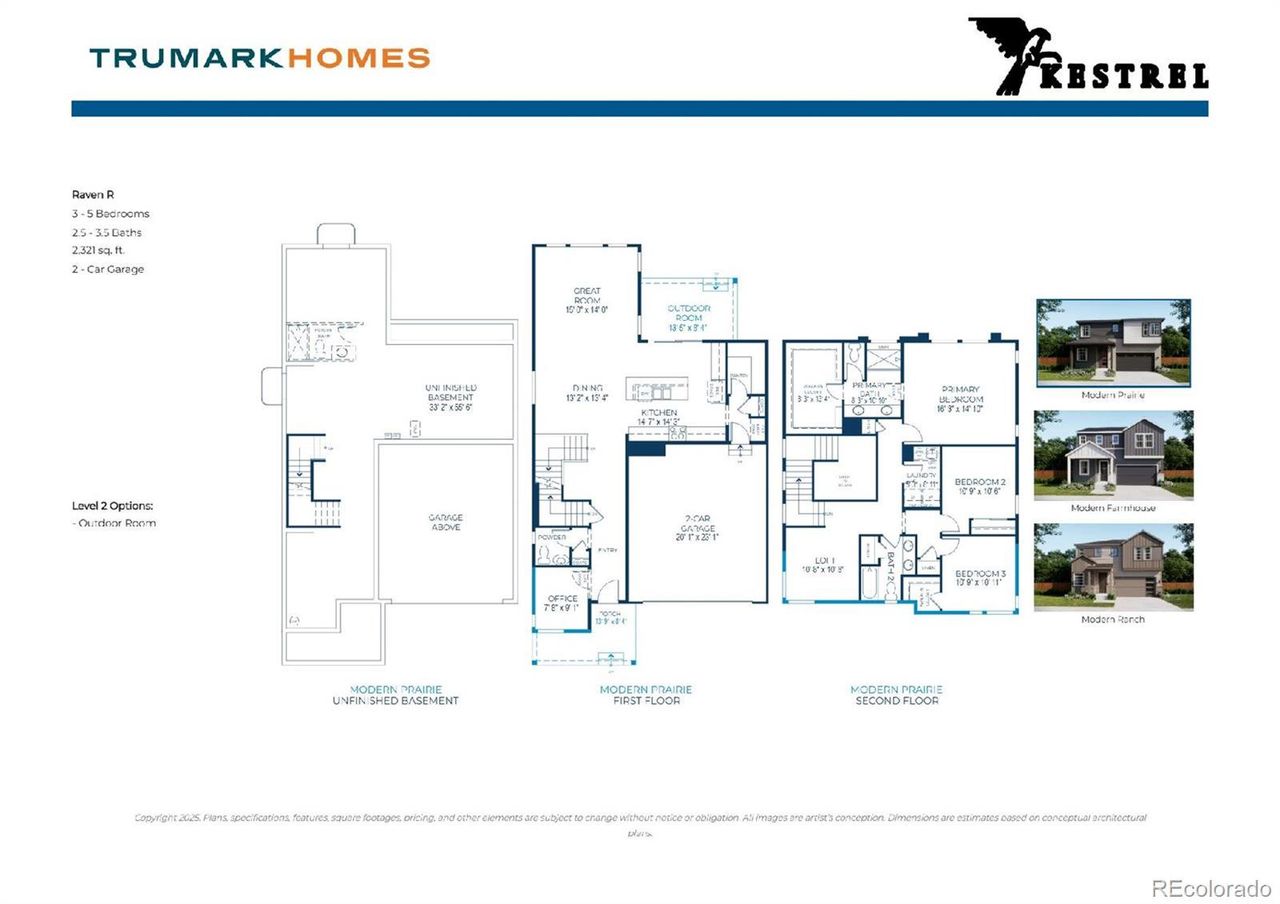 2D floor plan layout of this home in , Parker, CO (Image 2).
