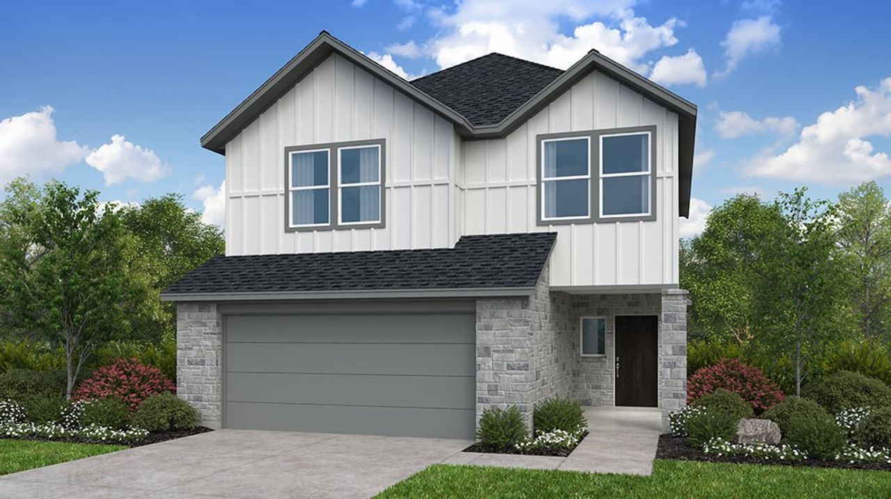 Representative exterior photo of a completed home built from the Sawyer by Taylor Morrison in Trillium 40s, Richmond, TX (Image 2).