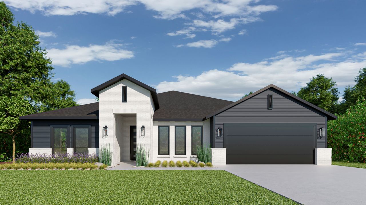 Representative exterior photo of a completed home built from the Travis by Graham Hart Home Builder in Sweetgrass, Haslet, TX (Image 2).