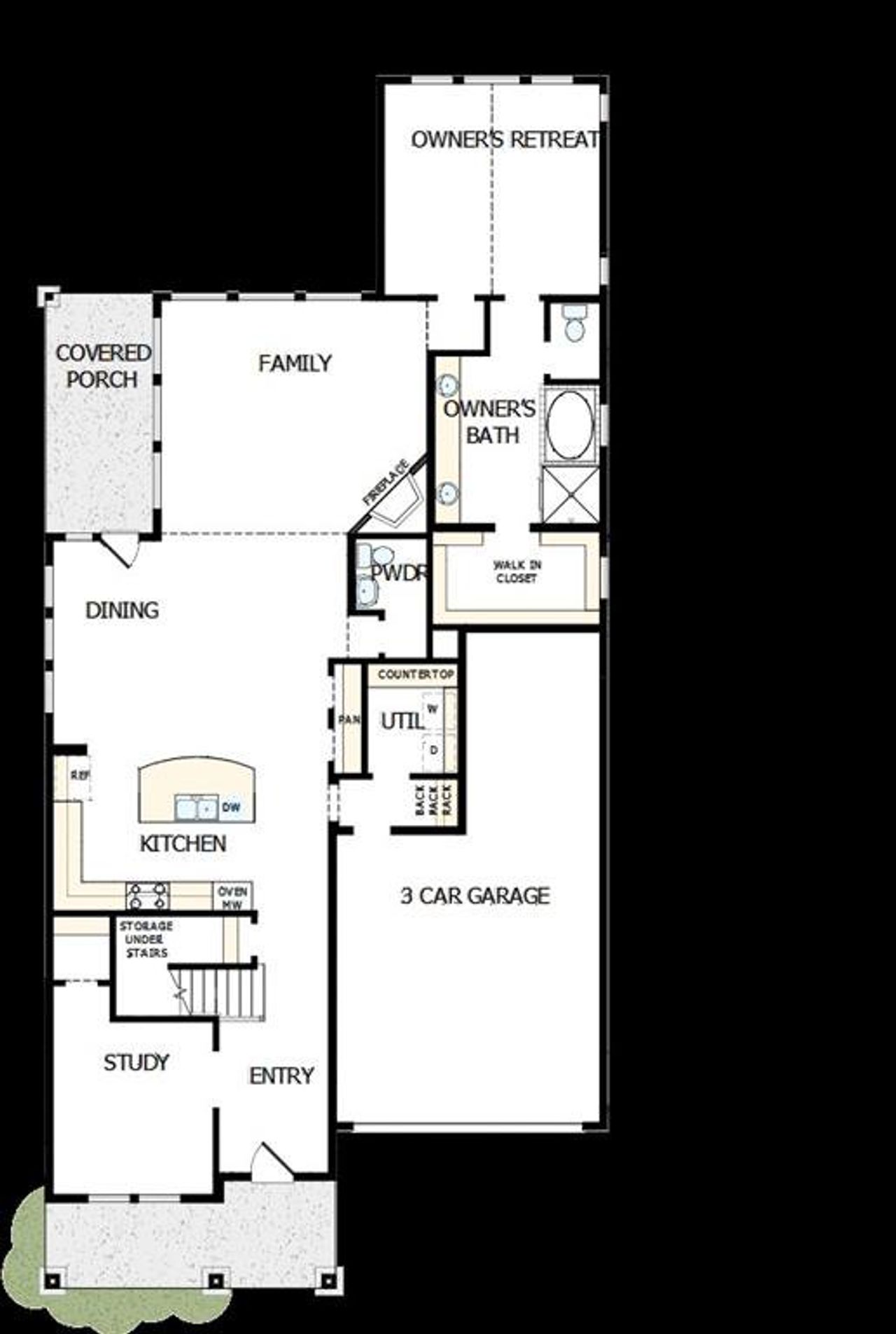 2D floor plan layout of this home in Walsh Classic, Fort Worth, TX (Image 2).
