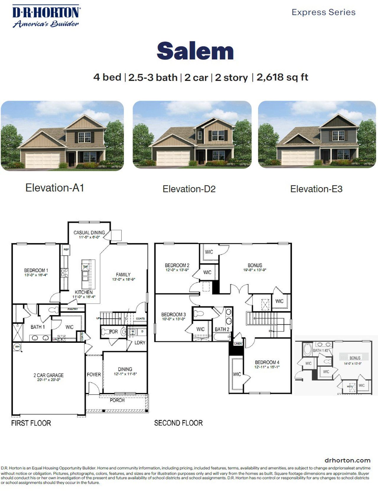 2D floor plan layout of this home in Baymeade, Lexington, NC (Image 2).