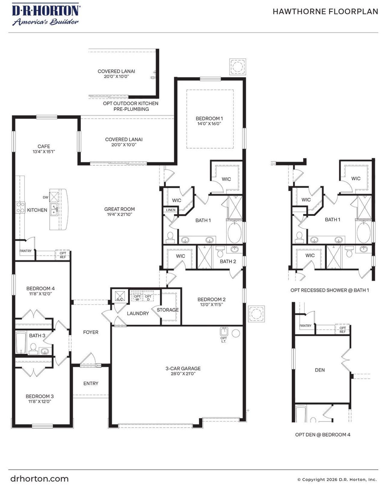 2D floor plan layout of this home in Harbor Lake Estates, Titusville, FL (Image 2).