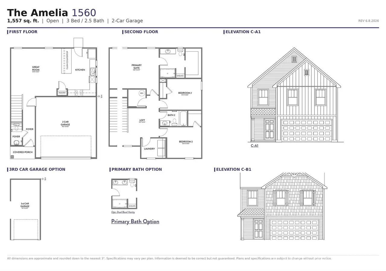 2D floor plan layout of this home in Eagles Crest, Pageland, SC (Image 2).