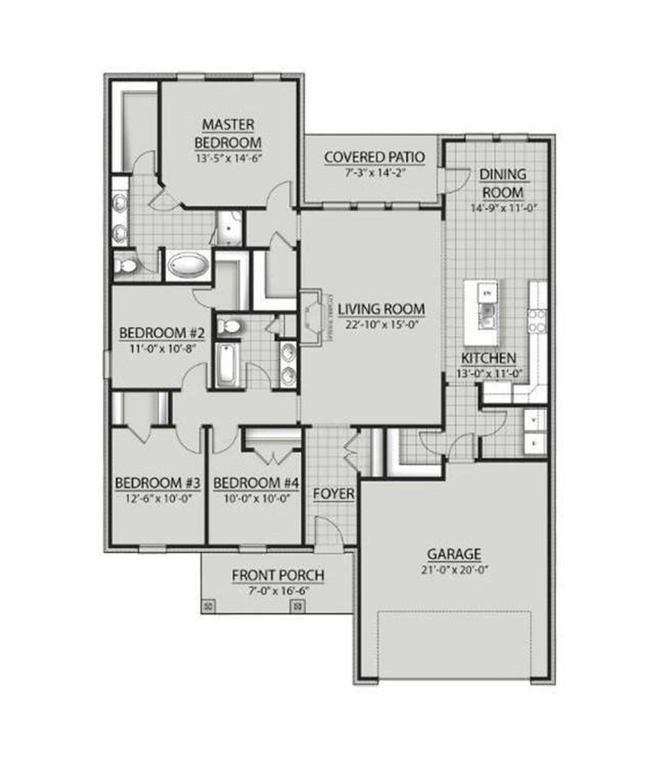 2D floor plan layout of this home in Little Cypress Grove, Orange, TX (Image 2). 2D floor plan layout of this home in Little Cypress Grove, Orange, TX (Image 2).