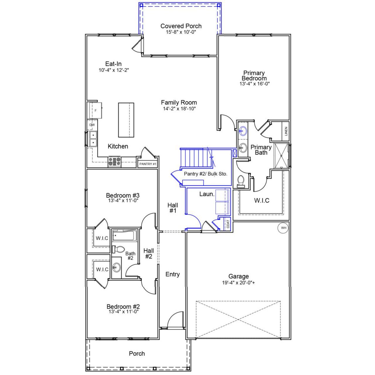 2D floor plan layout of this home in Citadel Point at Southbridge, Sneads Ferry, NC (Image 2). 2D floor plan layout of this home in Citadel Point at Southbridge, Sneads Ferry, NC (Image 2).