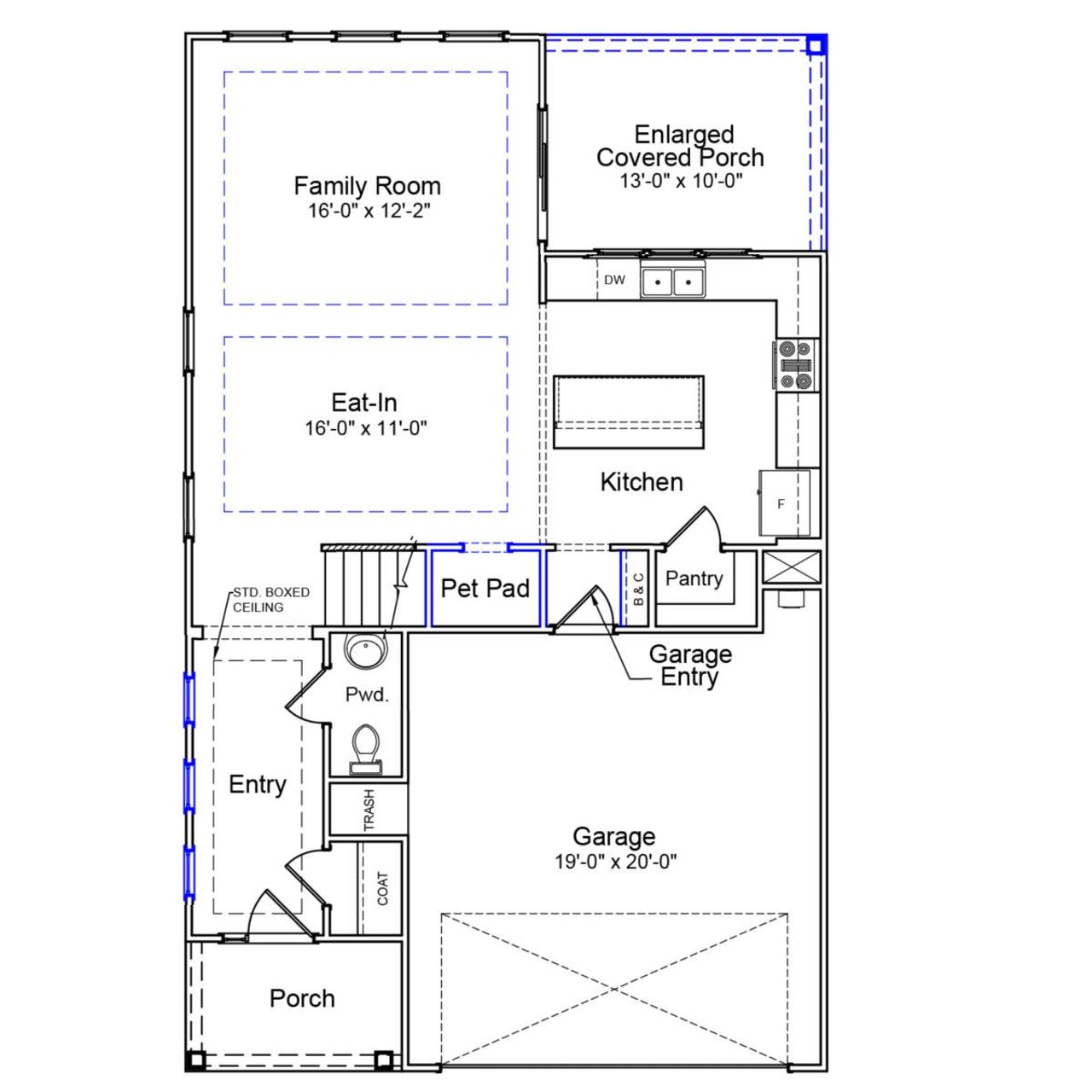 2D floor plan layout of this home in Sweetbrier, Durham, NC (Image 2).