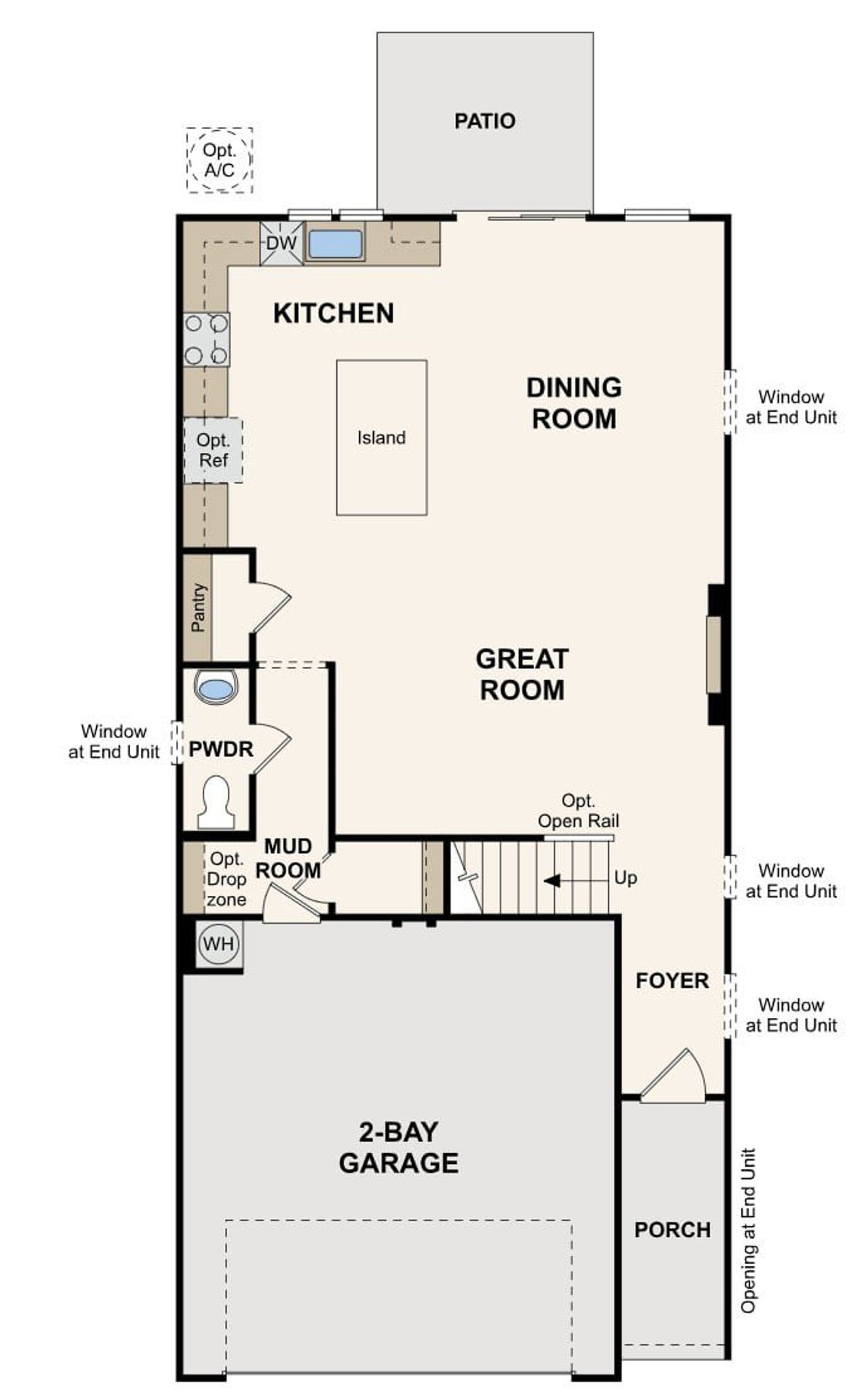 2D floor plan layout of this home in Magnolia Square, Austell, GA (Image 2).