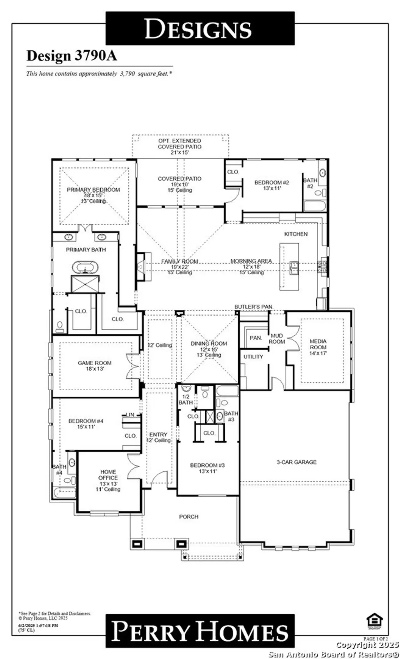 2D floor plan layout of this home in Thornebrook 1 Acre, Bulverde, TX (Image 2). 2D floor plan layout of this home in Thornebrook 1 Acre, Bulverde, TX (Image 2).