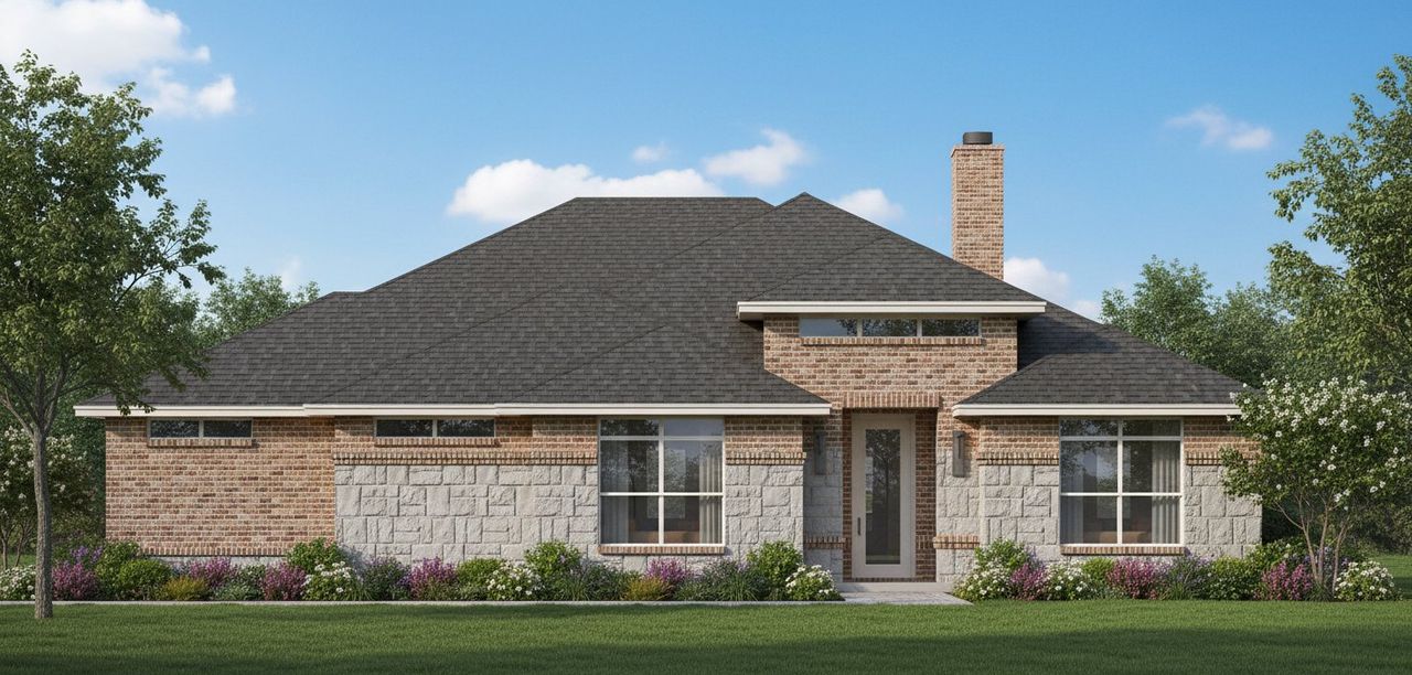 Representative exterior photo of a completed home built from the The Longview by Kenmark Homes in Escondido Ranches, Weatherford, TX (Image 2).