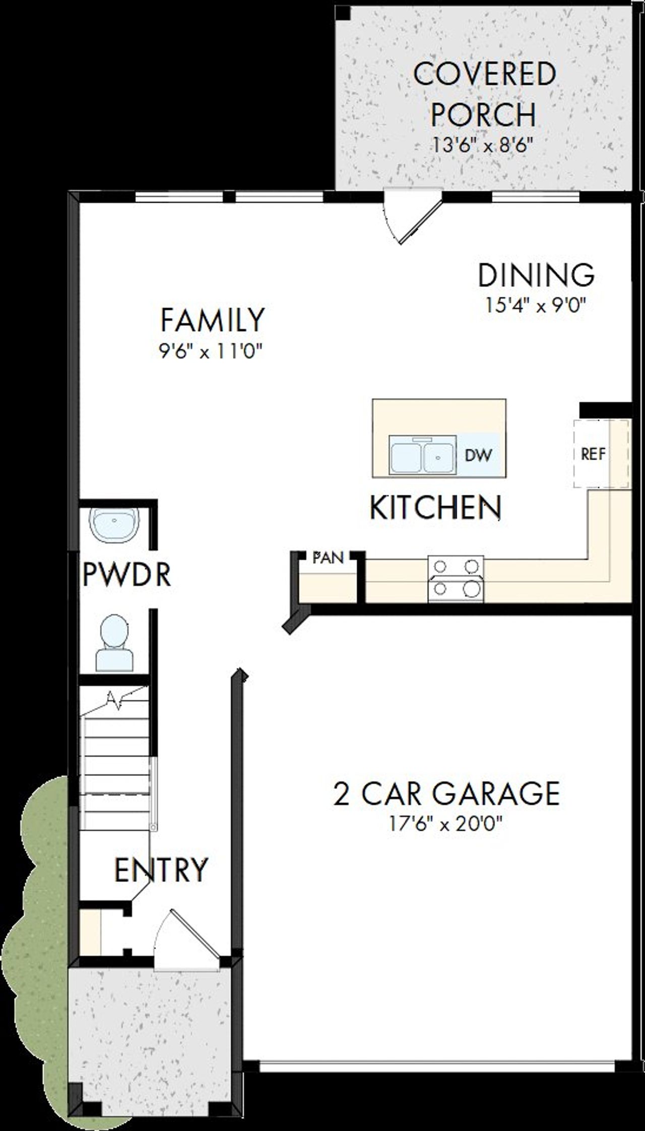 2D floor plan layout of this home in Easton Park - Nelson Village - Jewel Series, Austin, TX (Image 2).