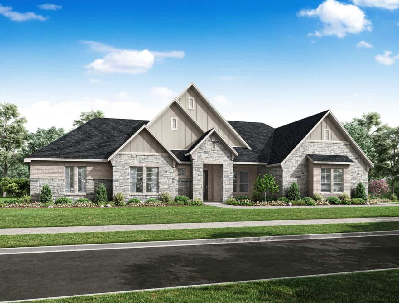 Representative exterior photo of a completed home built from the 2656 by Gracepoint Homes in Kellar Farms, Smithville, TX (Image 2). Representative exterior photo of a completed home built from the 2656 by Gracepoint Homes in Kellar Farms, Smithville, TX (Image 2).