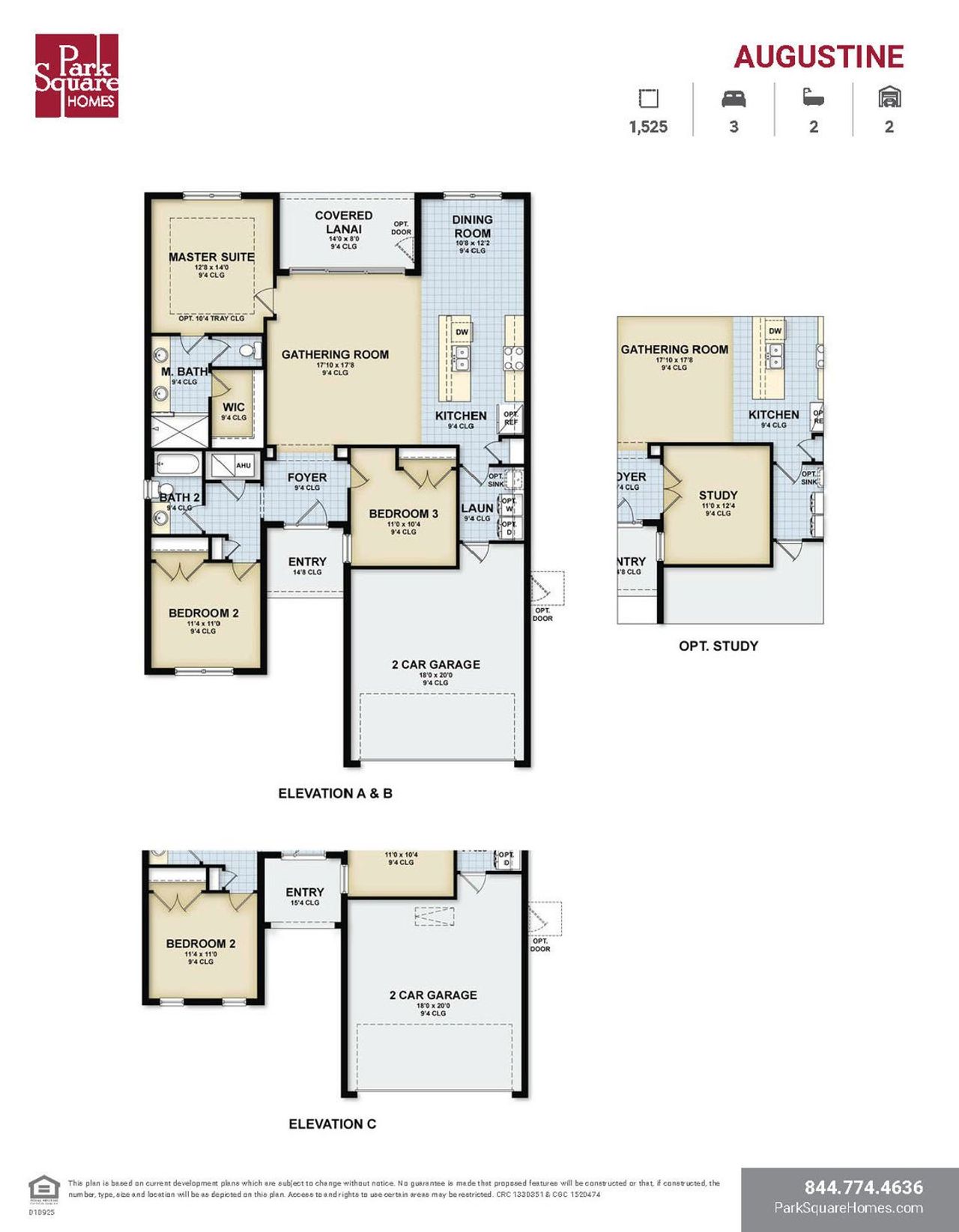 2D floor plan layout of this home in Summerbrooke, Mount Dora, FL (Image 2).