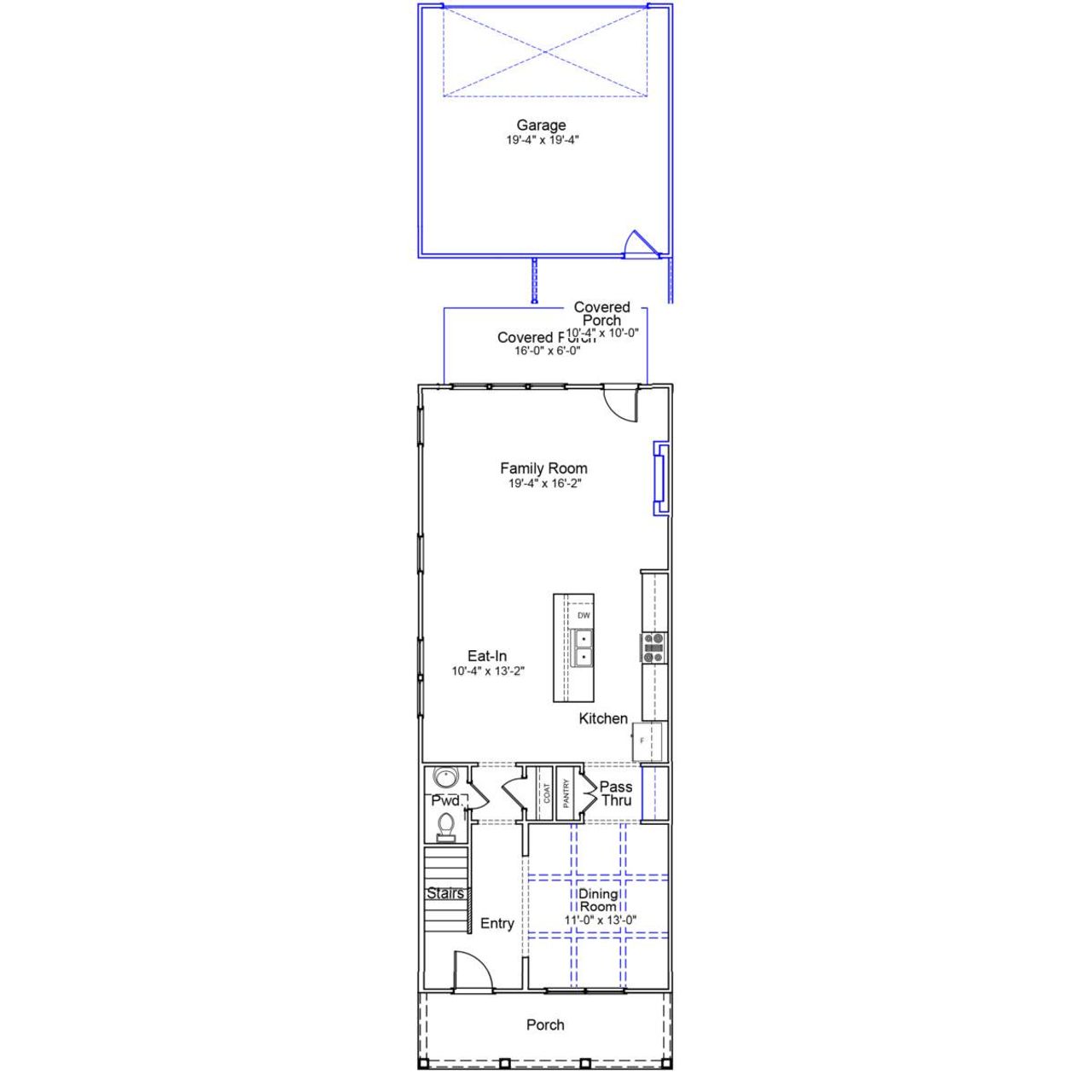 2D floor plan layout of this home in Renaissance at White Oak, Garner, NC (Image 2). 2D floor plan layout of this home in Renaissance at White Oak, Garner, NC (Image 2).