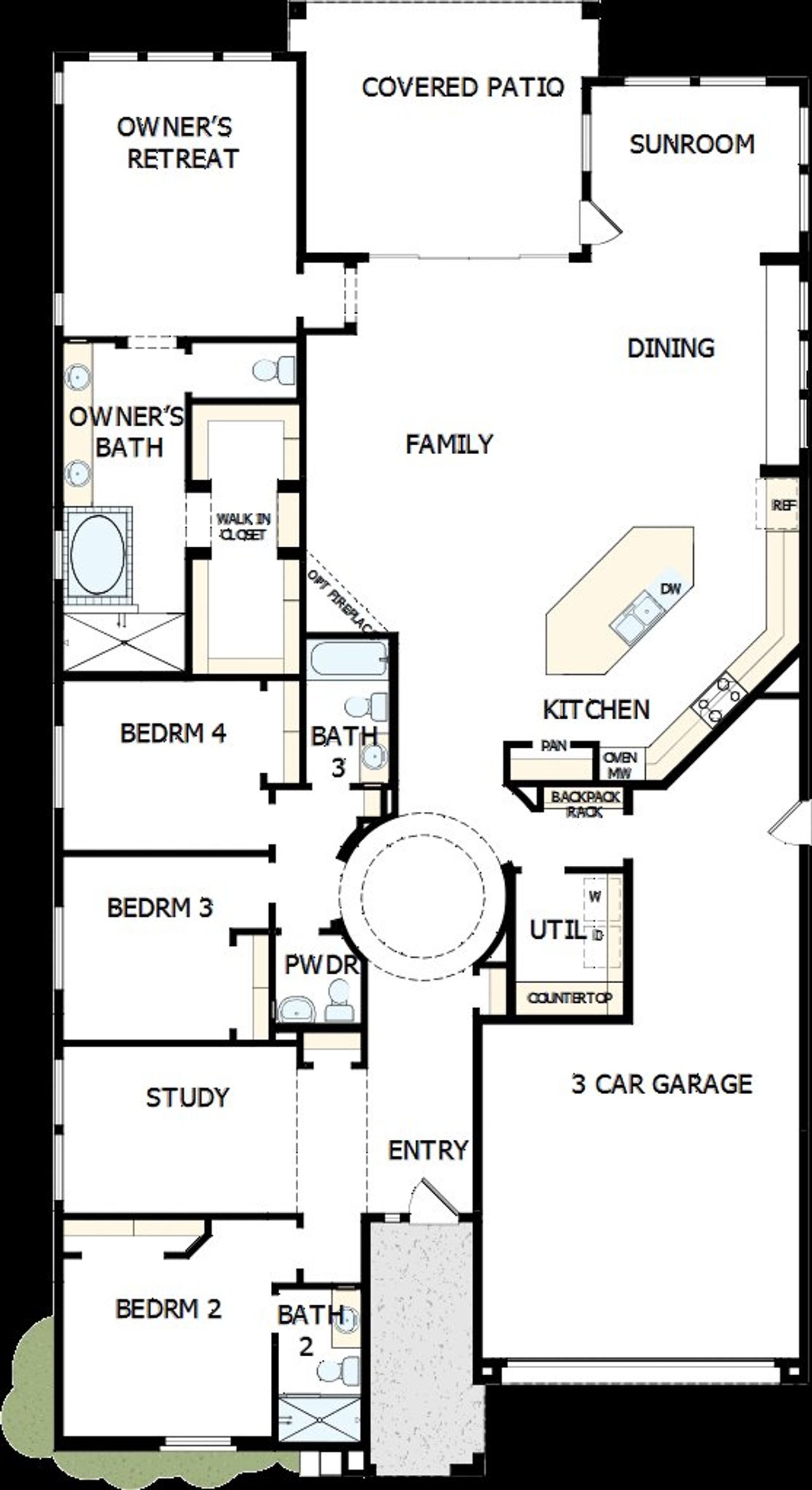 2D floor plan layout of this home in Alston at Soleo, San Tan Valley, AZ (Image 2).