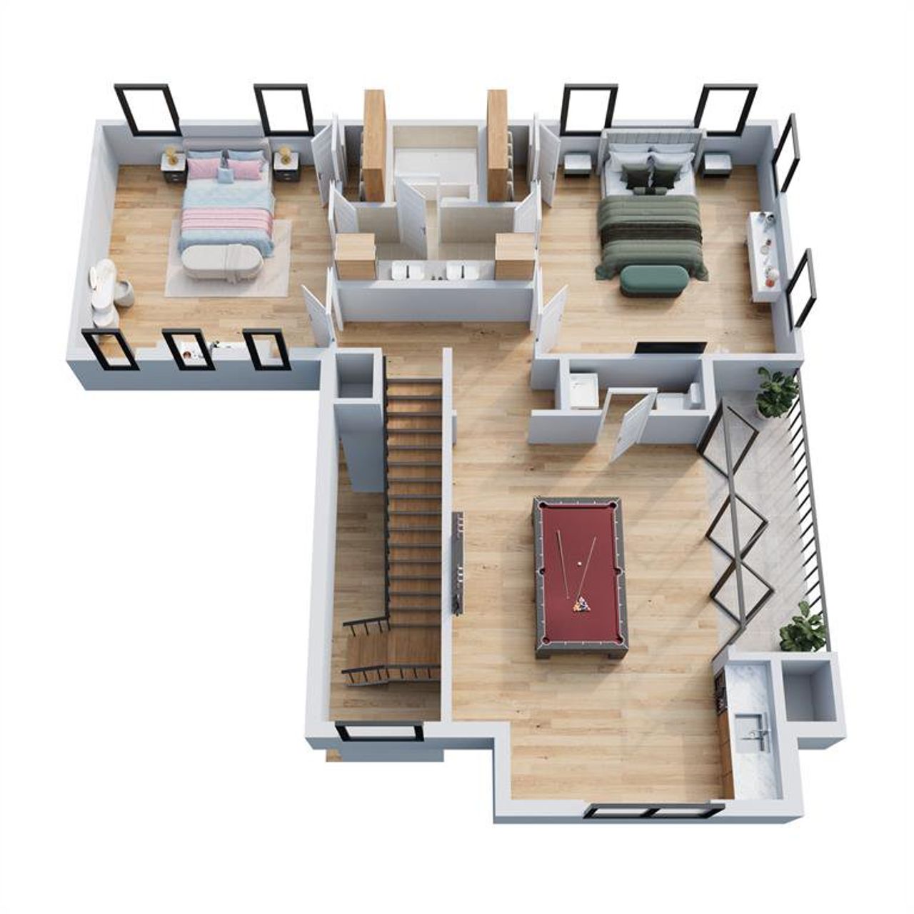 2D floor plan layout of this home in , Dallas, TX (Image 2).