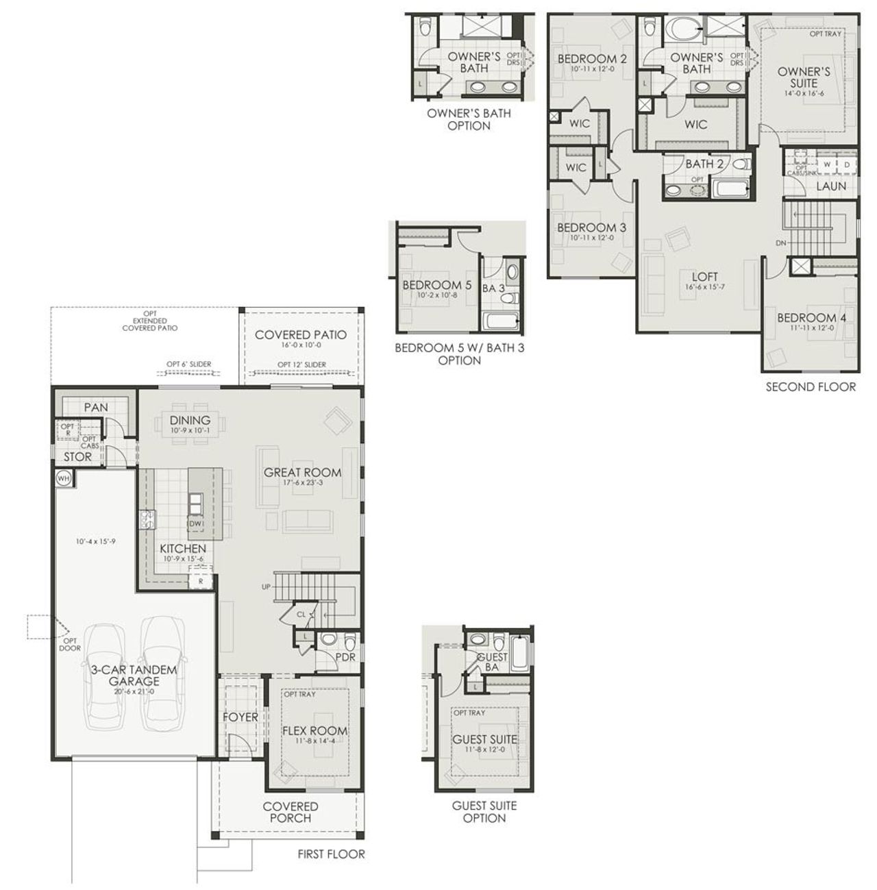 2D floor plan layout for the Plan 2908 by Homes by Towne in Laveen Vistas II, Phoenix, AZ (Image 2).