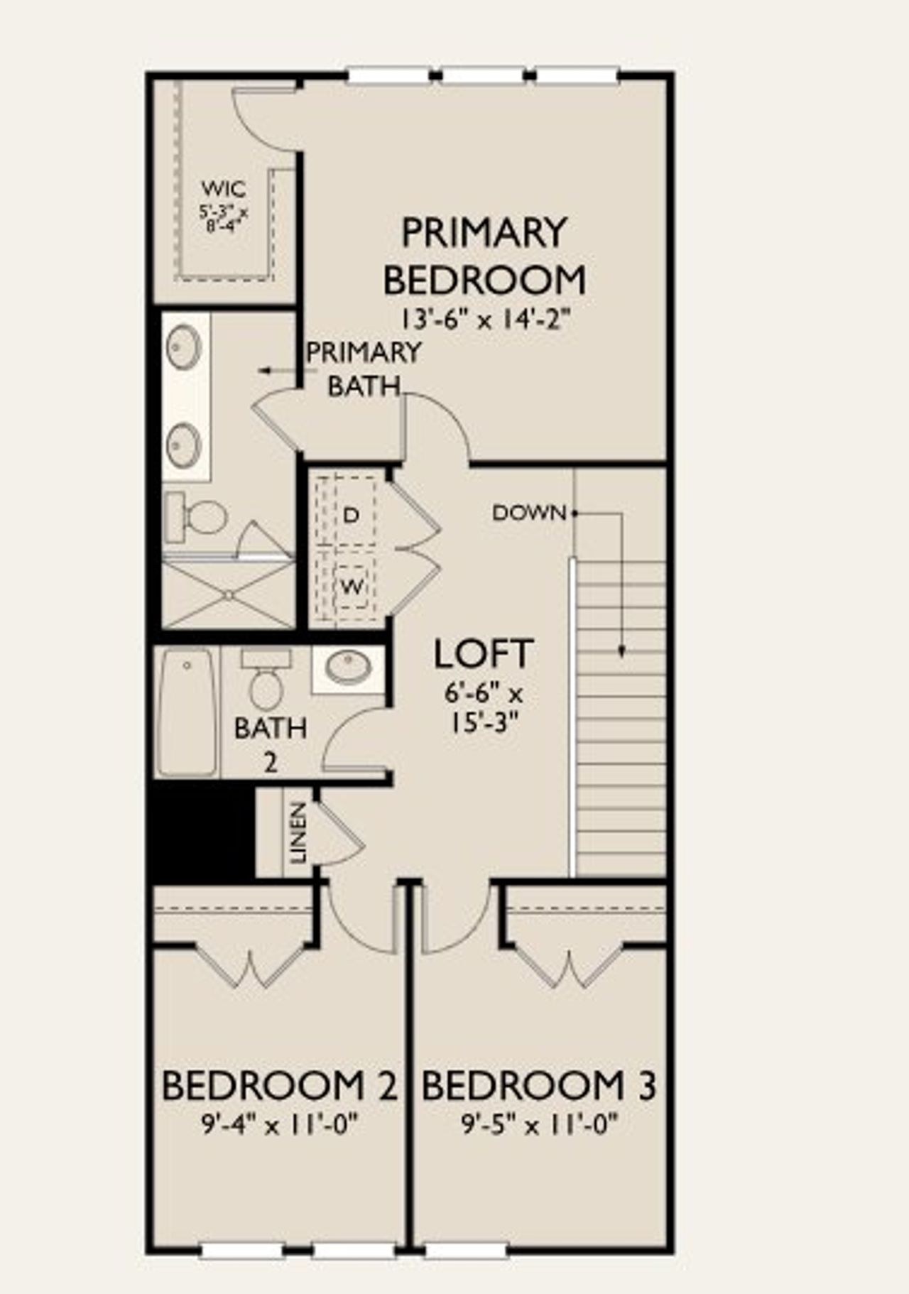 2D floor plan layout for the Cedar by Ashton Woods in Laurelwood, Douglasville, GA (Image 2).