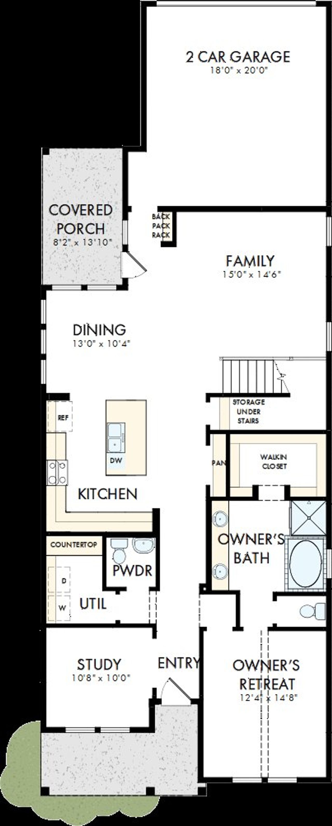 2D floor plan layout of this home in Elyson - Grove Row Collection, Katy, TX (Image 2). 2D floor plan layout of this home in Elyson - Grove Row Collection, Katy, TX (Image 2).
