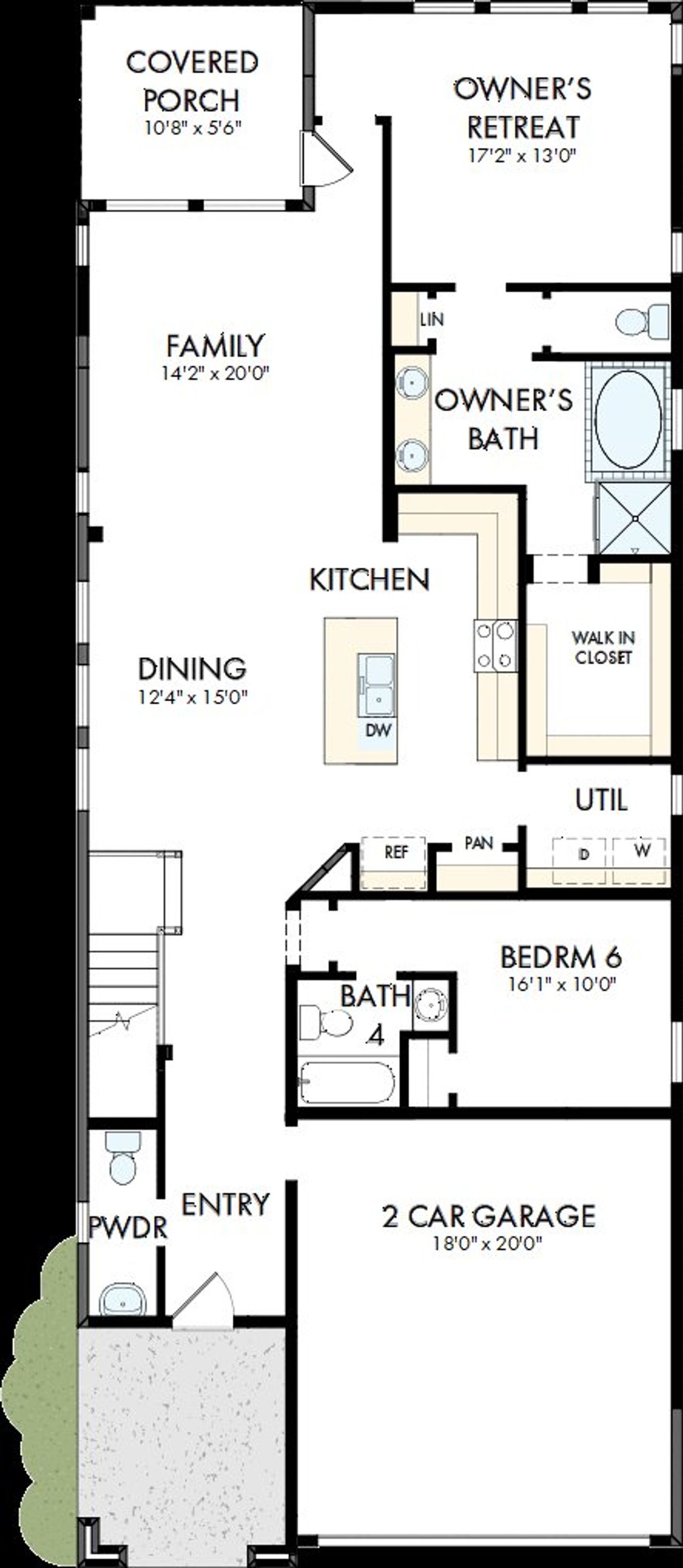 2D floor plan layout of this home in South Brook, Leander, TX (Image 2).