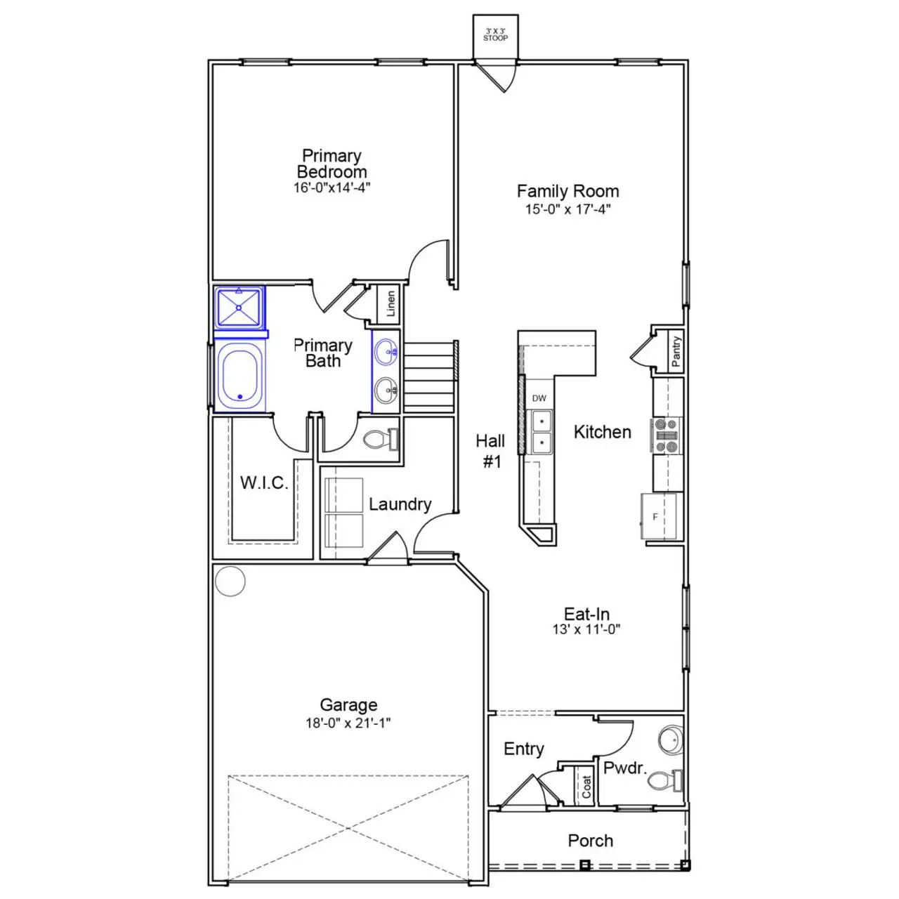 2D floor plan layout of this home in Haynes Park, Columbia, SC (Image 2).