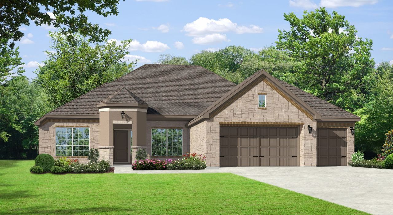 Representative exterior photo of a completed home built from the Positano by Sitterle Homes in Highland Estates, San Antonio, TX (Image 2).