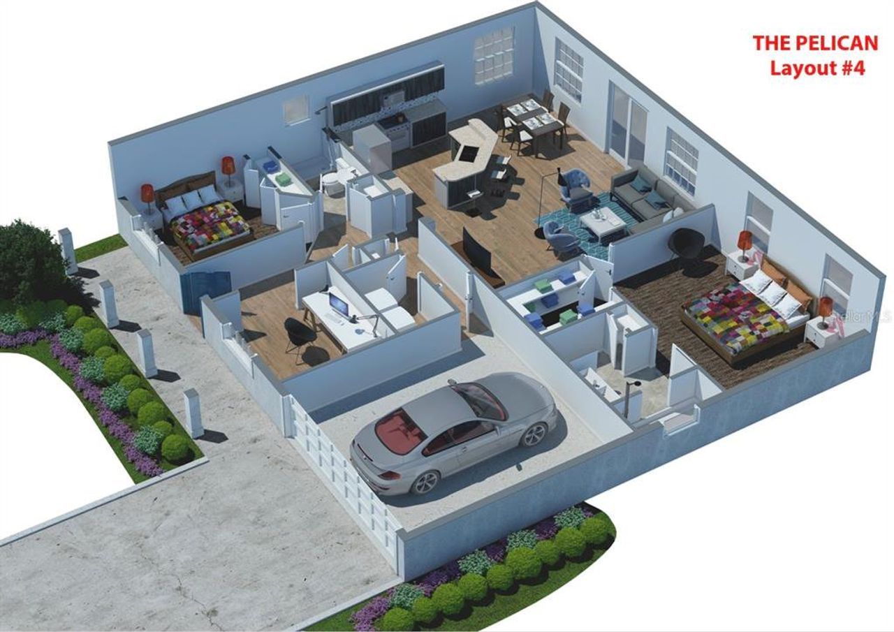 2D floor plan layout of this home in , Lakeland, FL (Image 2).