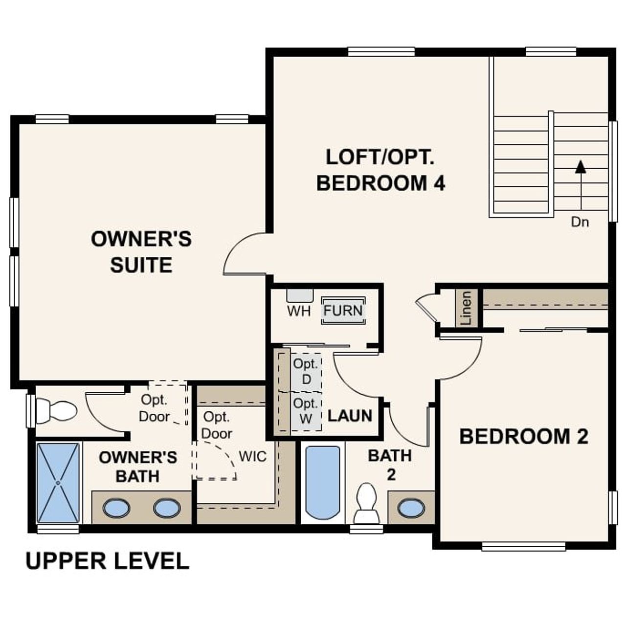 2D floor plan layout for the The Elevate by Century Communities in The Contemporary Collection at Windler, Aurora, CO (Image 2).