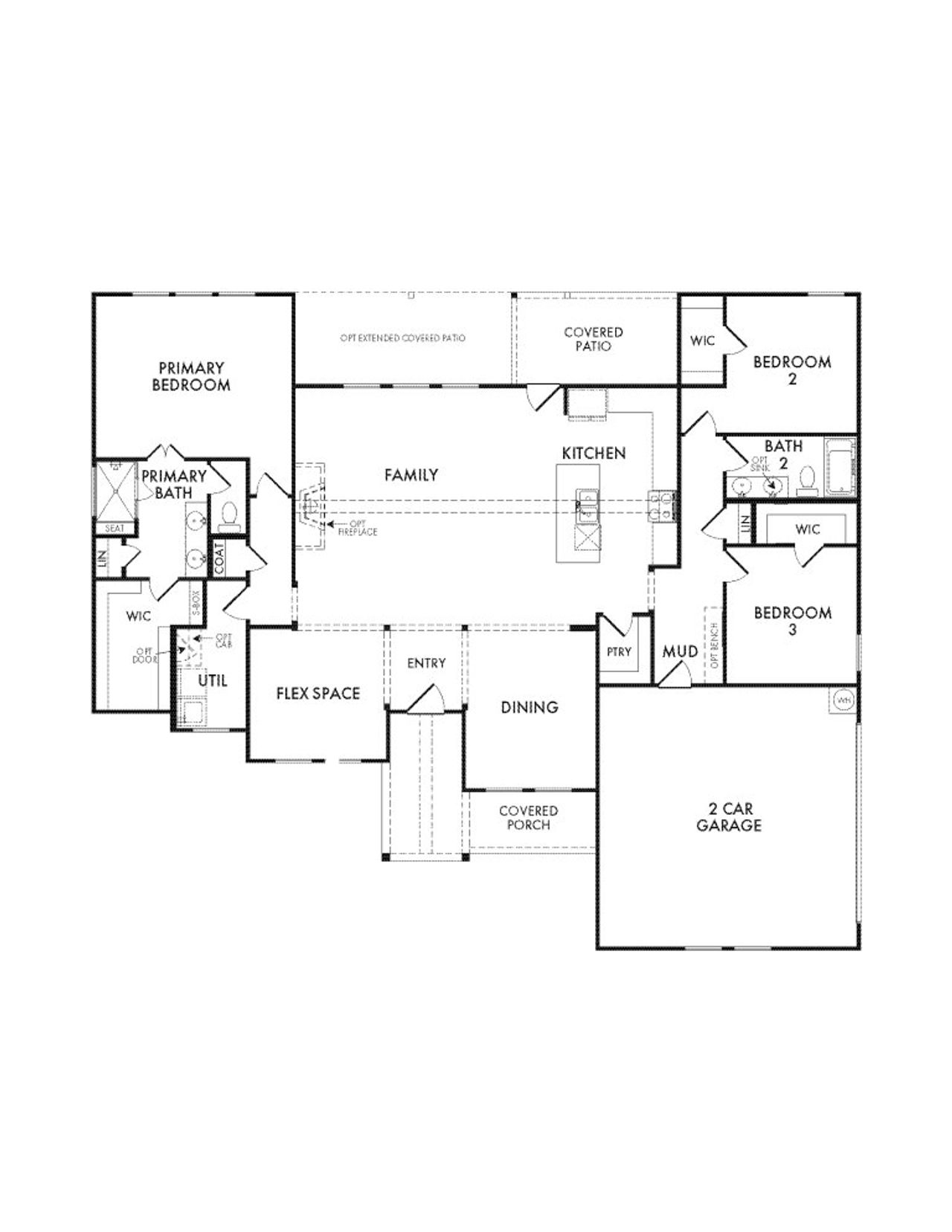 2D floor plan layout for the Cypress by Impression Homes in Carrera Ranch, Waxahachie, TX (Image 2). 2D floor plan layout for the Cypress by Impression Homes in Carrera Ranch, Waxahachie, TX (Image 2).